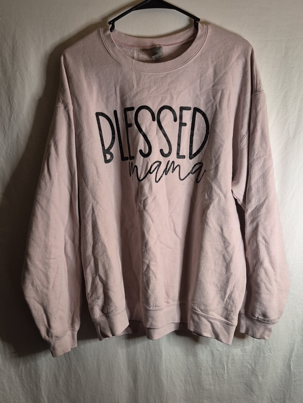 Gildan Pink "Blessed Mama" Crewneck Sweatshirt